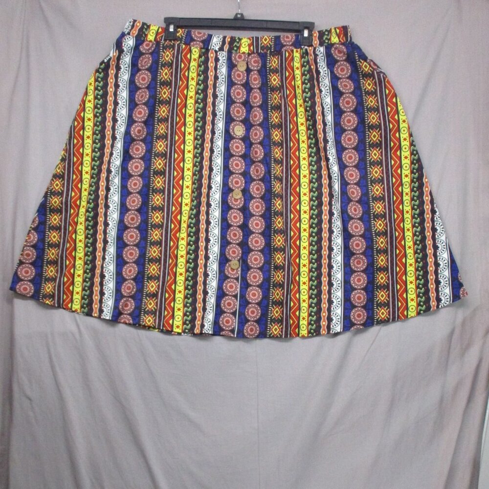 Emery Rose‎ BOHO Stripe Multi-Color Skirt Women Size 5XL